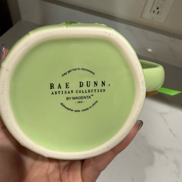 Rae Dunn Light Green 'Lucky' Mug with Shamrocks - Picture 7 of 7